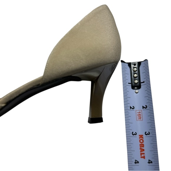 Stuart Weitzman Toucan Taupe Crepe women stiletto dress shoes size 8.5 AA - Picture 14 of 16